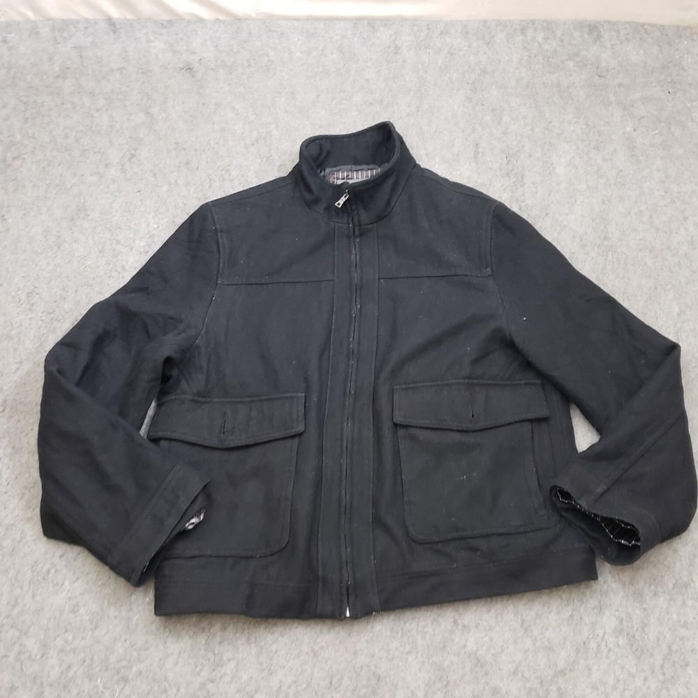 Merona Jacket Womens Extra Large Black Full Zip‎ Outdoors Coat Pockets Ladies